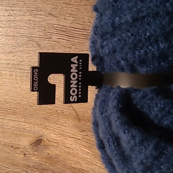 SONOMA BRAND WOMENS BLUE SCARF - Picture 4 of 8